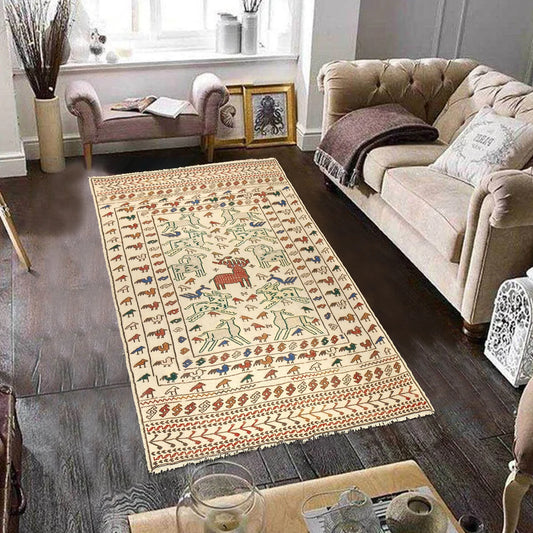 Elmstone Vale Kilim | 4'0" × 5'7" ft | Ref: B20001