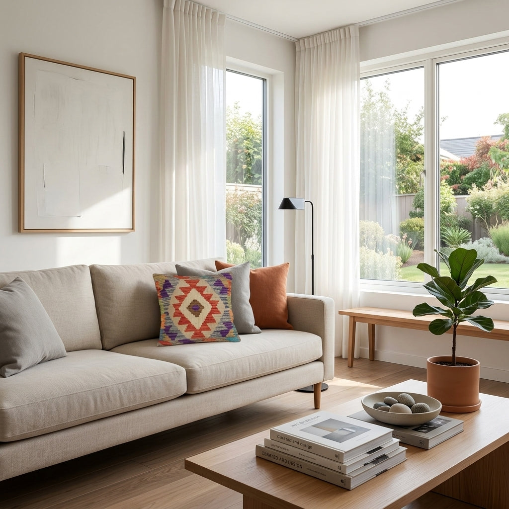 Bellingham Weft Cushion Cover | 1' 5" x 1' 4" ft (43 x 41 cm) | Ref: 23968