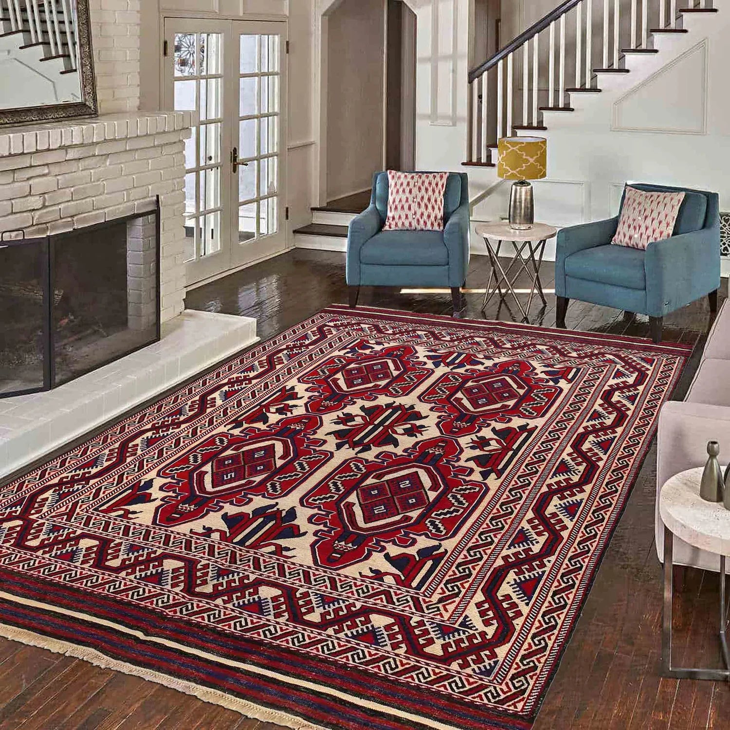 Somerfield Manor Flatweave Kilim | 6'10" × 9'4" ft | Ref: 2611