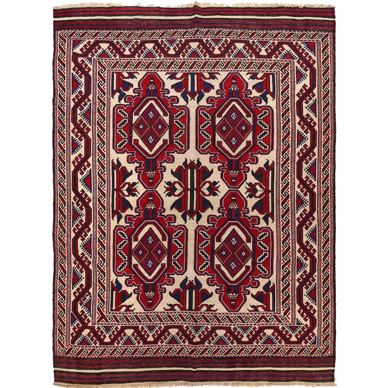 Somerfield Manor Flatweave Kilim | 6'10" × 9'4" ft | Ref: 2611