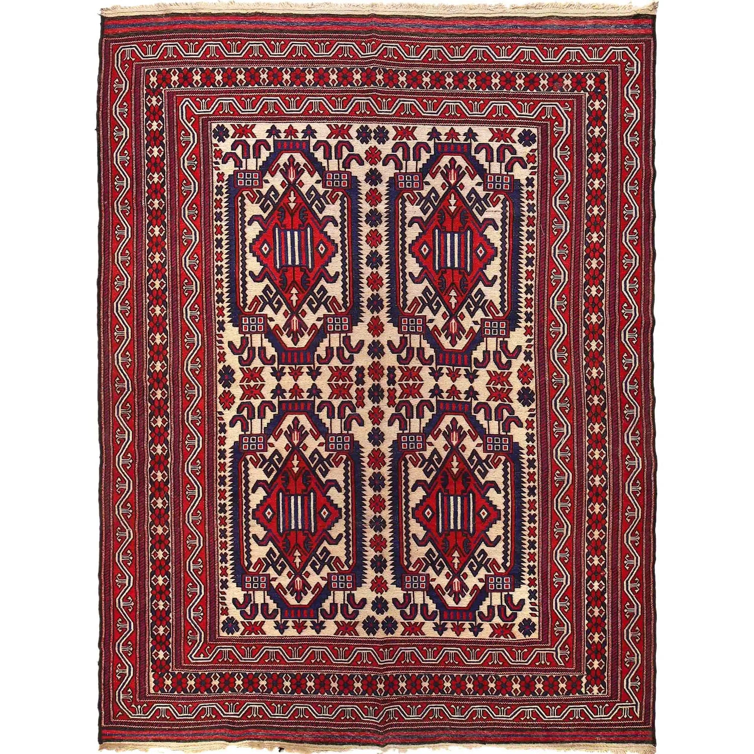 Chalfont Abbey Flatweave Kilim | 7'1" × 9'7" ft | Ref: 2617