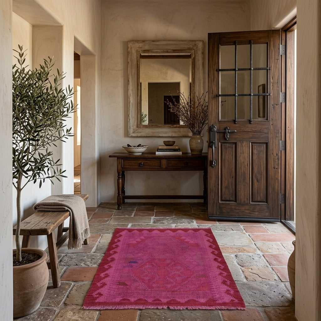 Rosalind Weft Kilim Rug | 2' 2" x 2' 10" ft (66 x 87 cm) | Ref: B29215