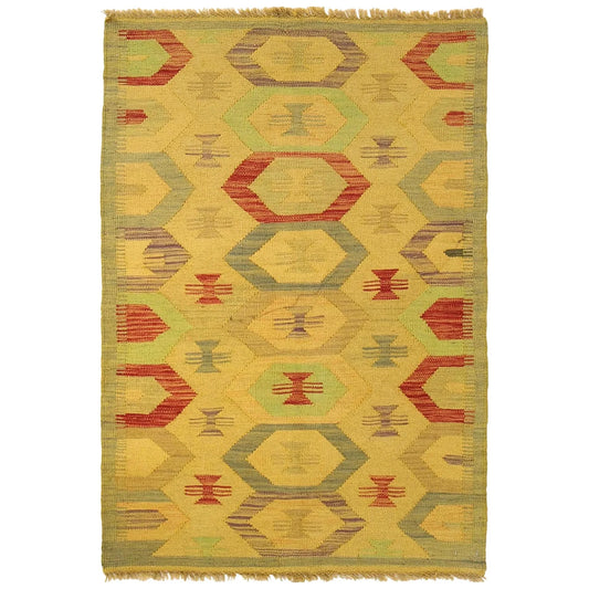 Goldcrest Weft Kilim Rug | 2' 6" x 4' 1" ft (77 x 124 cm) | Ref: B29221