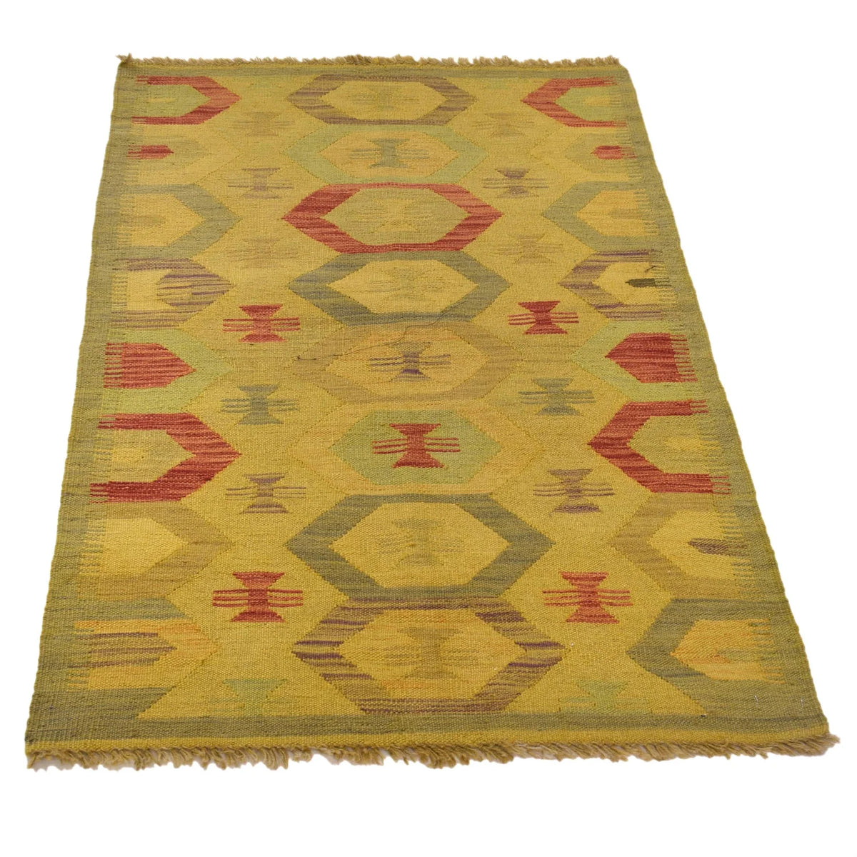 Goldcrest Weft Kilim Rug | 2' 6" x 4' 1" ft (77 x 124 cm) | Ref: B29221