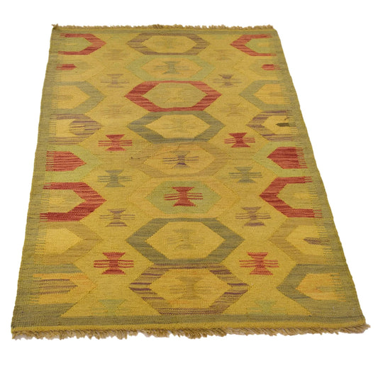 Goldcrest Weft Kilim Rug | 2' 6" x 4' 1" ft (77 x 124 cm) | Ref: B29221
