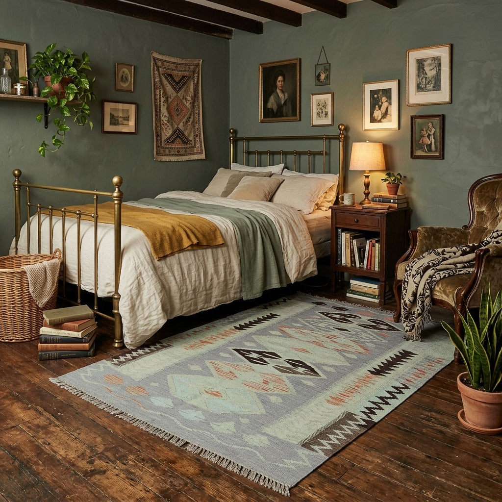 Thornfield Weft Kilim Rug | 3' 11" x 5' 6" ft (119 x 168 cm) | Ref: B29235