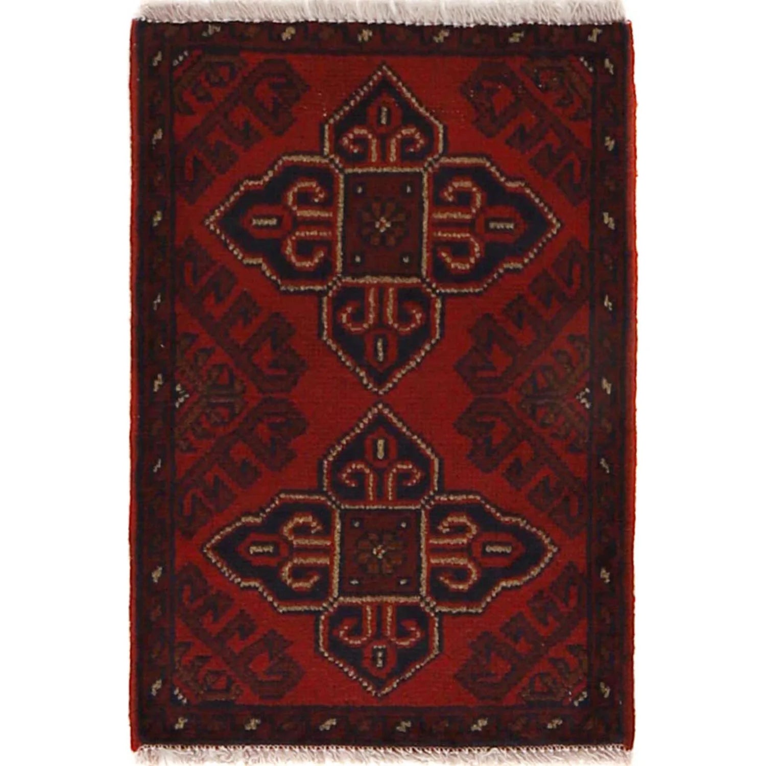 Crimson Medallion Doormat | 1' 5" x 2' 0" ft (42 x 61 cm) | Ref: B30083