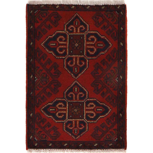 Crimson Medallion Doormat | 1' 5" x 2' 0" ft (42 x 61 cm) | Ref: B30083