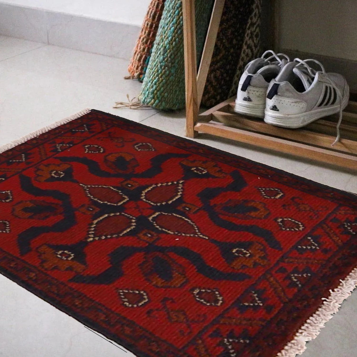 Scarlet Heritage Doormat | 1' 5" x 2' 0" ft (42 x 60 cm) | Ref: B30084