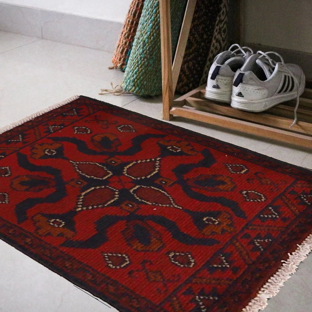 Scarlet Heritage Doormat | 1' 5" x 2' 0" ft (42 x 60 cm) | Ref: B30084