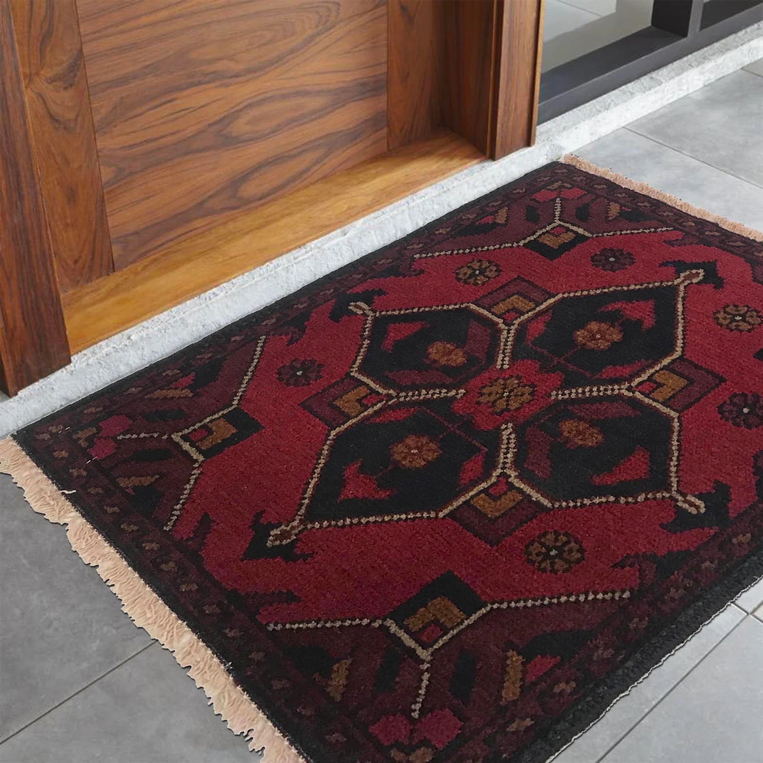 Rosewood Lattice Doormat | 1' 4" x 1' 11" ft (41 x 59 cm) | Ref: B35664