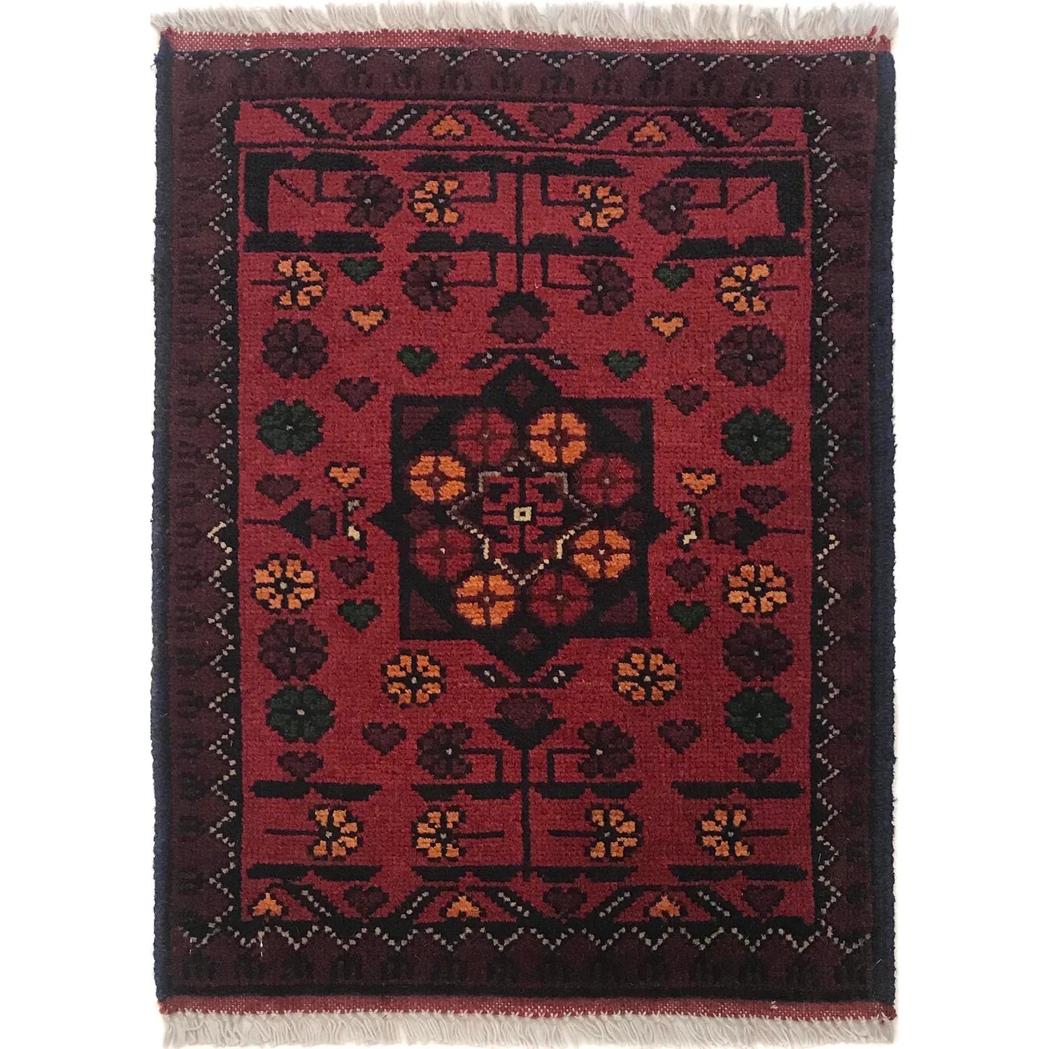 Burgundy Octagon Doormat | 1' 6" x 2' 0" ft (45 x 60 cm) | Ref: B35675