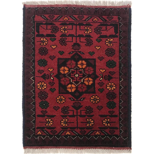 Burgundy Octagon Doormat | 1' 6" x 2' 0" ft (45 x 60 cm) | Ref: B35675