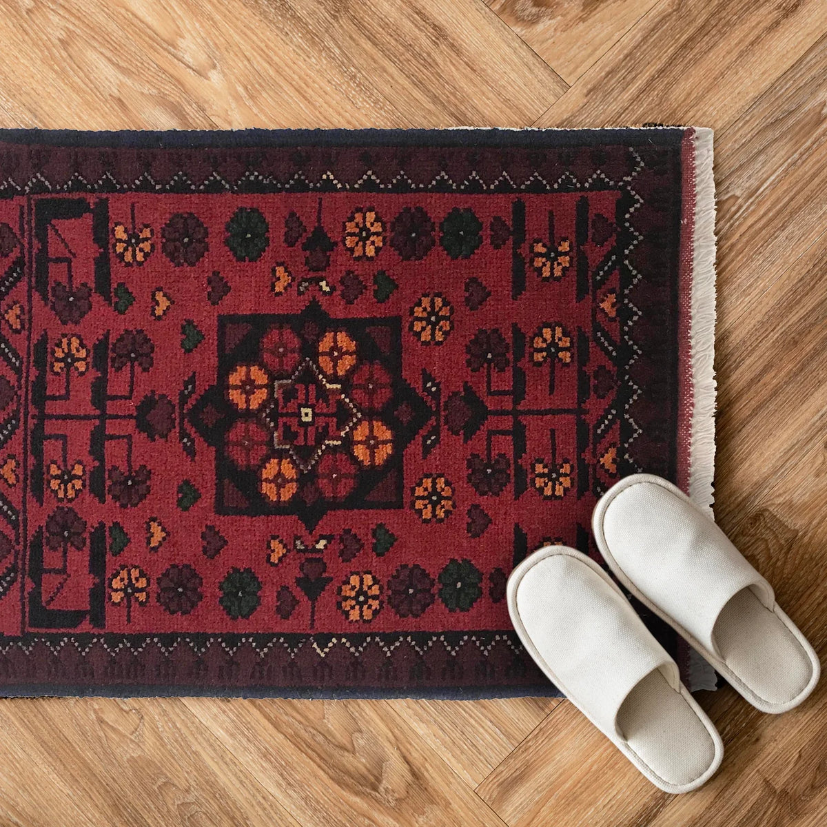 Burgundy Octagon Doormat | 1' 6" x 2' 0" ft (45 x 60 cm) | Ref: B35675