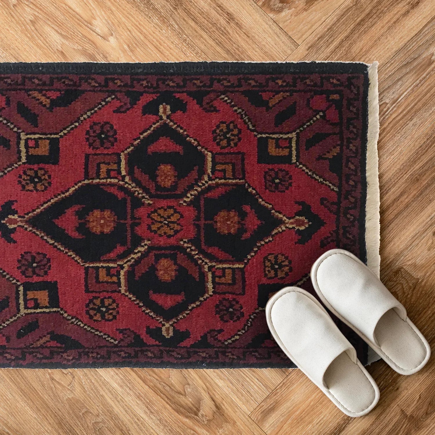 Ruby Lattice Doormat | 1' 4" x 1' 10" ft (40 x 56 cm) | Ref: B35687