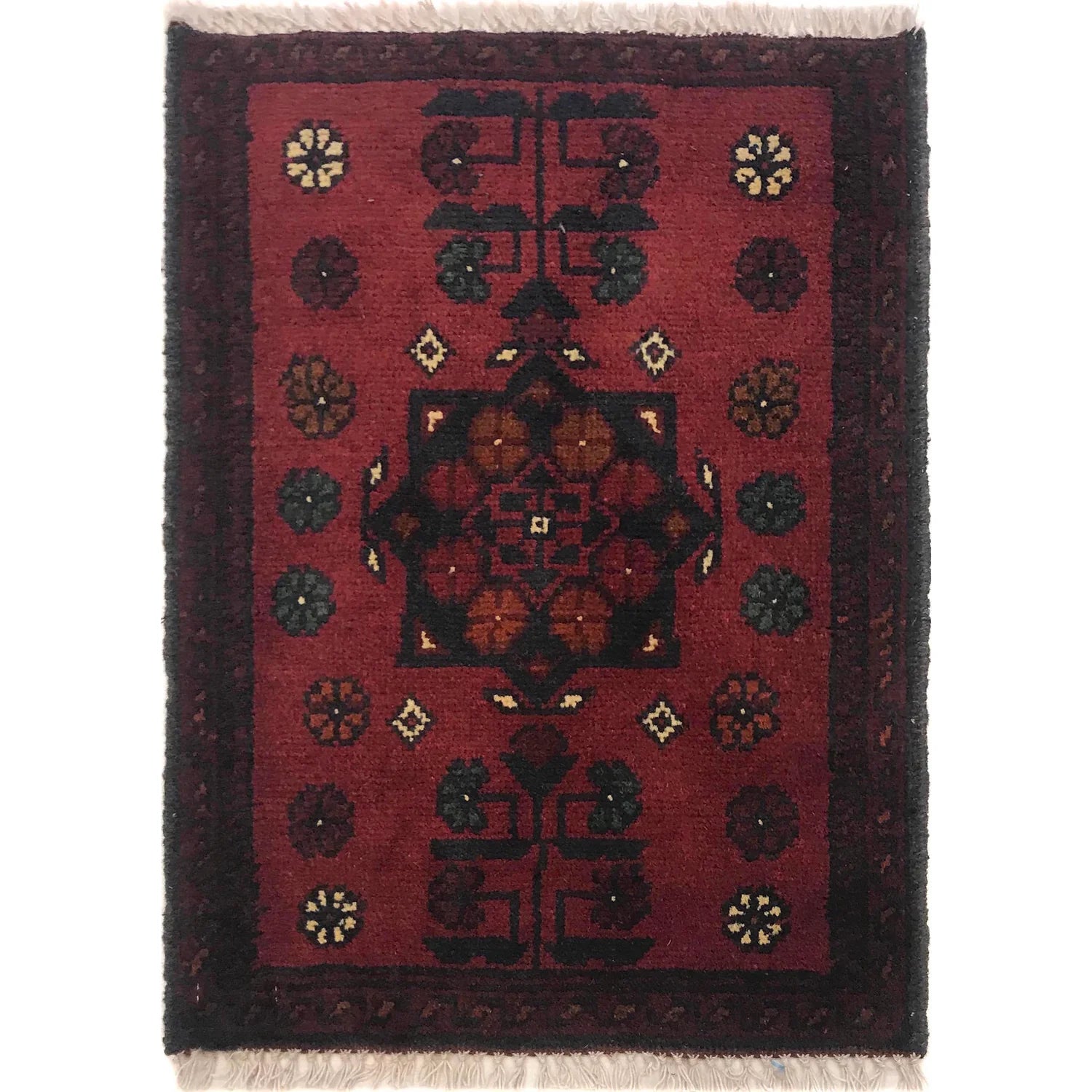 Maroon Compass Doormat | 1' 5" x 1' 11" ft (43 x 58 cm) | Ref: B35710