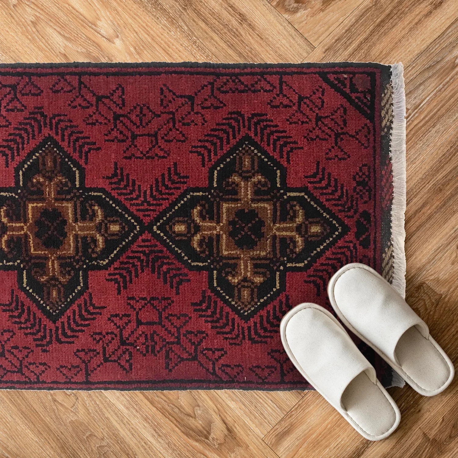 Fern Medallion Doormat | 1' 6" x 2' 1" ft (45 x 63 cm) | Ref: B35753