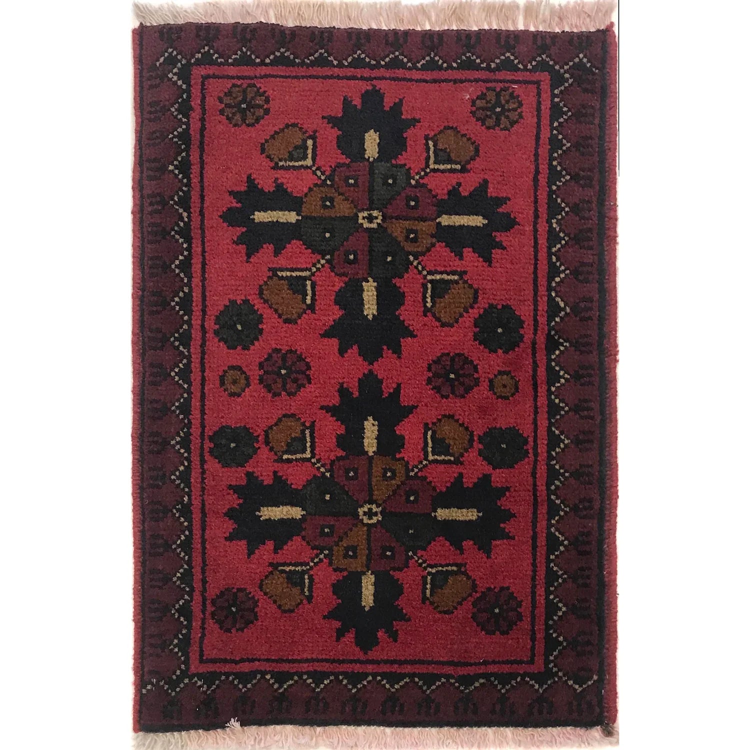 Twin Starburst Doormat | 1' 4" x 2' 1" ft (41 x 63 cm) | Ref: B35755