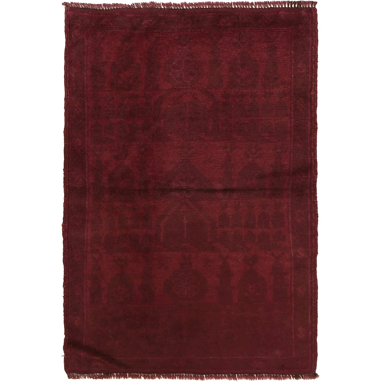 Burgundy Hollow Area Rug | 2' 11" x 4' 4" ft (88 x 131 cm) | Ref: R21355a