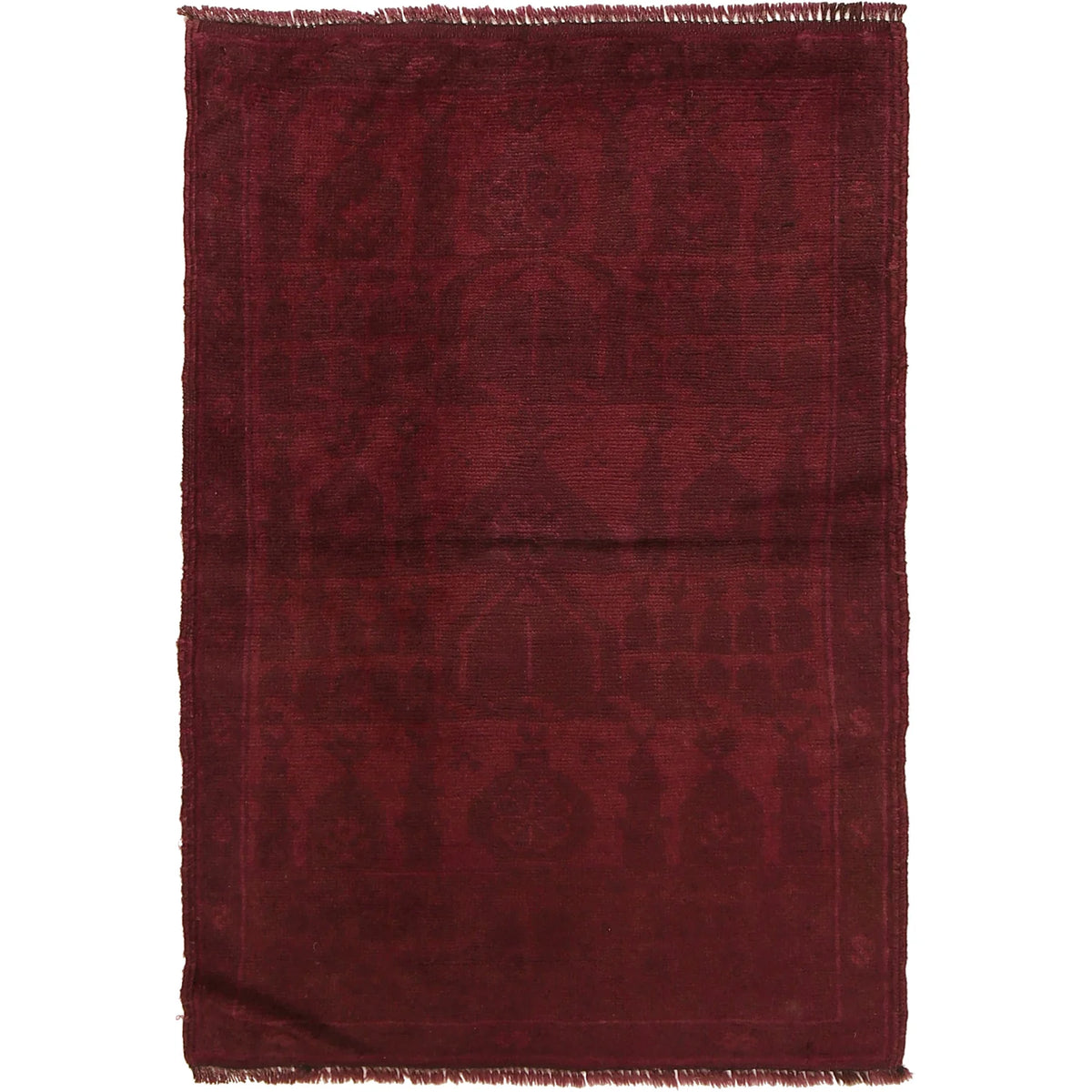 Burgundy Hollow Area Rug | 2' 11" x 4' 4" ft (88 x 131 cm) | Ref: R21355a