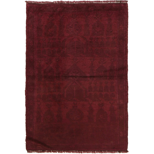 Burgundy Hollow Area Rug | 2' 11" x 4' 4" ft (88 x 131 cm) | Ref: R21355a