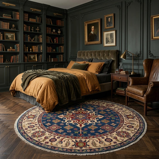Somerton Wheel Rug | 6' 7" x 6' 7" ft (200 x 200 cm) | Ref: R37470