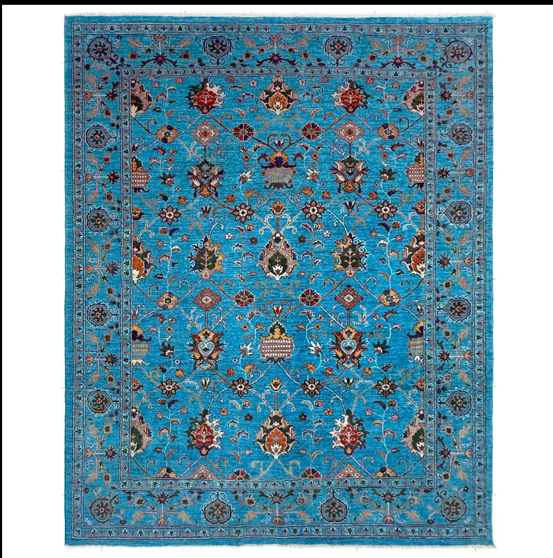 Azure Vine Rug | 6' 9" x 9' 6" ft (205 x 289 cm) | Ref: R39641