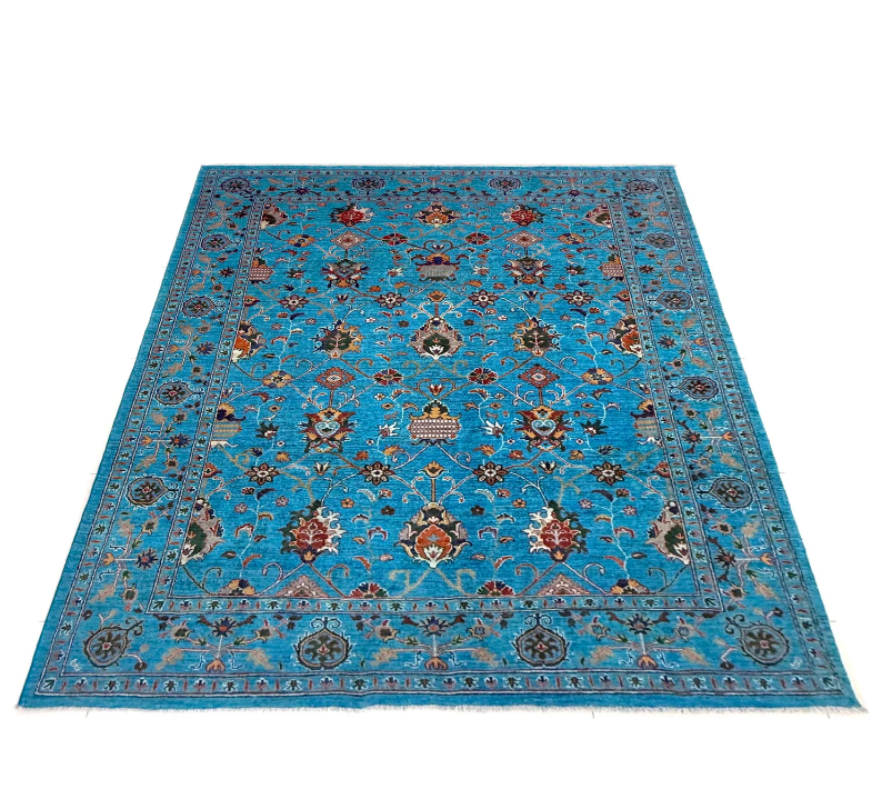 Azure Vine Rug | 6' 9" x 9' 6" ft (205 x 289 cm) | Ref: R39641