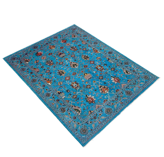 Azure Vine Rug | 6' 9" x 9' 6" ft (205 x 289 cm) | Ref: R39641