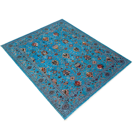Azure Vine Rug | 6' 9" x 9' 6" ft (205 x 289 cm) | Ref: R39641