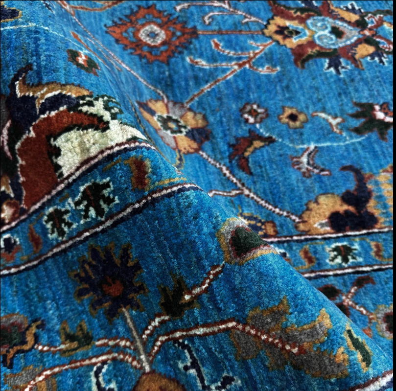 Azure Vine Rug | 6' 9" x 9' 6" ft (205 x 289 cm) | Ref: R39641