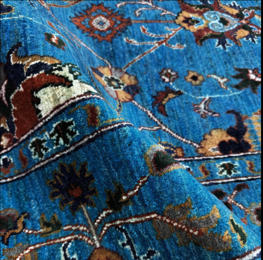 Azure Vine Rug | 6' 9" x 9' 6" ft (205 x 289 cm) | Ref: R39641