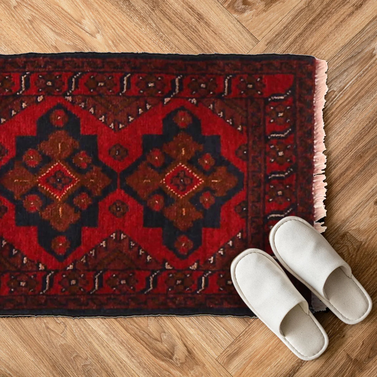 Vermillion Twin Doormat | 1' 4" x 2' 1" ft (41 x 63 cm) | Ref: W30418