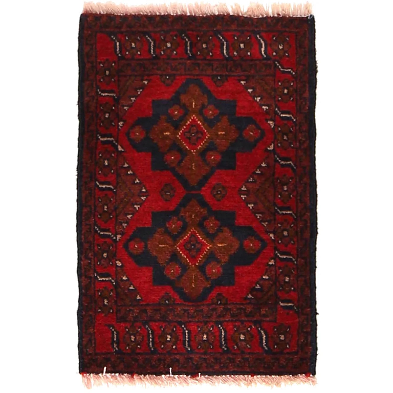 Vermillion Twin Doormat | 1' 4" x 2' 1" ft (41 x 63 cm) | Ref: W30418