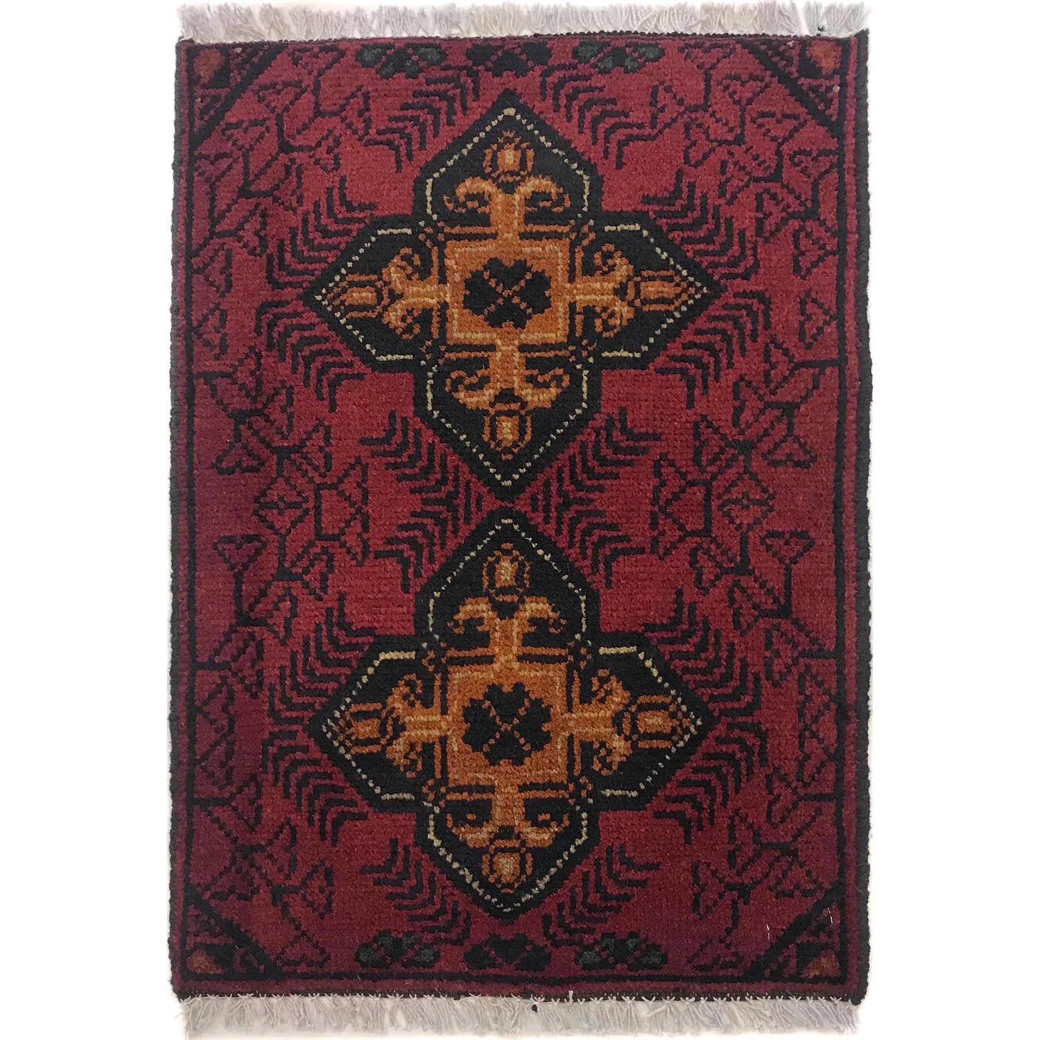 Crimson Medallion Doormat | 1' 5" x 2' 0" (43 x 61 cm) | Ref: W35603