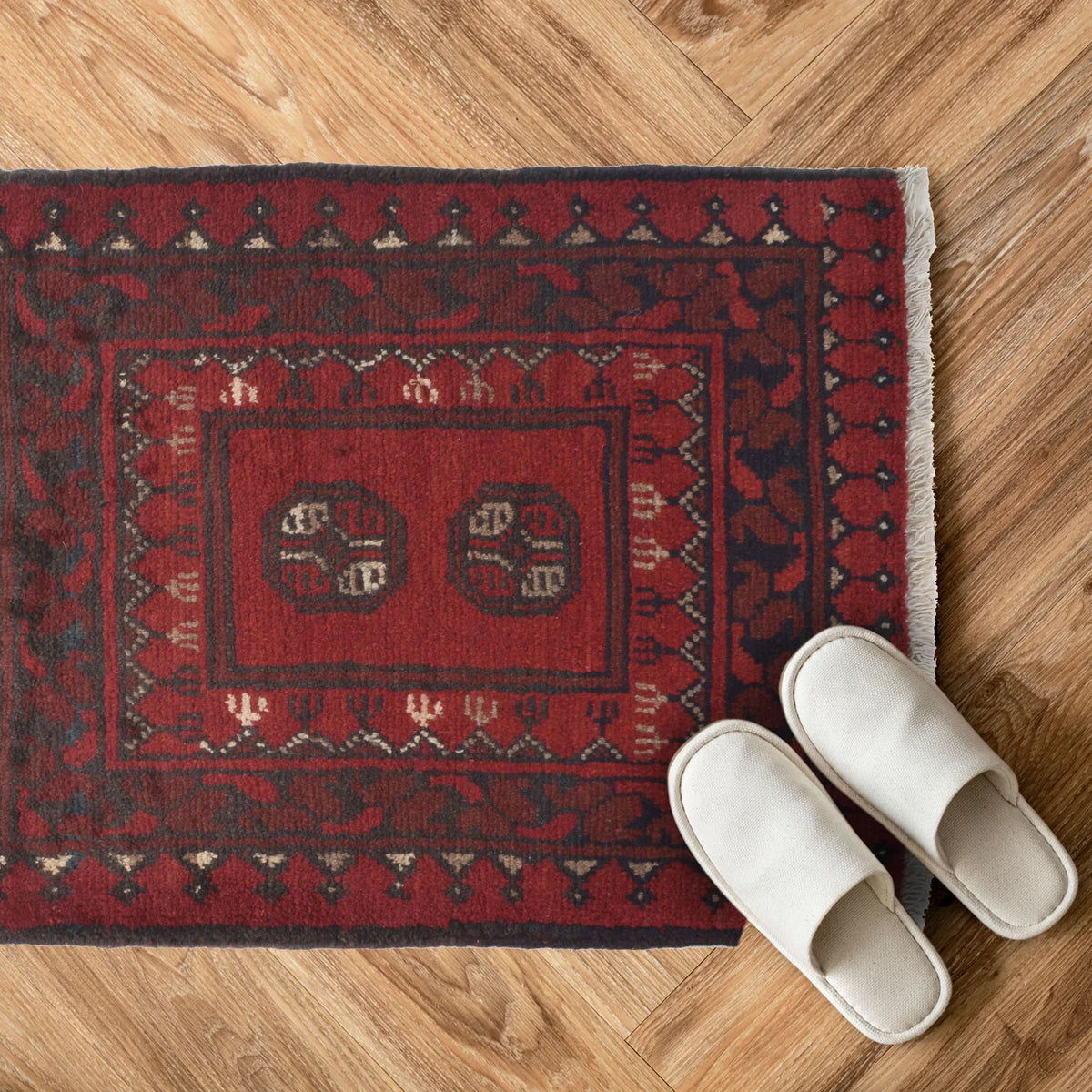 Layered Border Doormat |  1' 8" x 2' 4" ft (51 x 70 cm) | Ref: Y21665