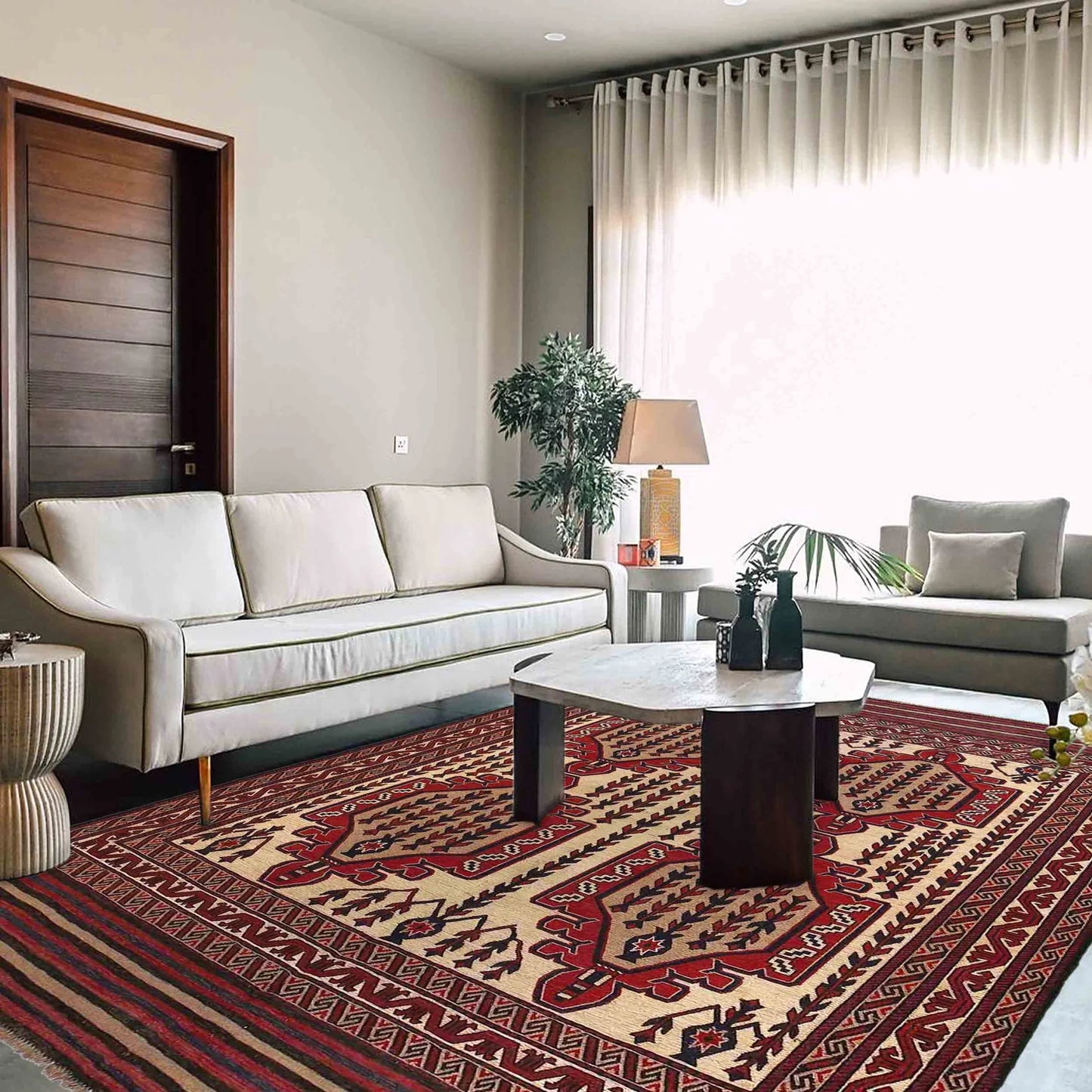 Eversham House Vintage Kilim | 6'9" × 9'3" ft | Ref: 7664