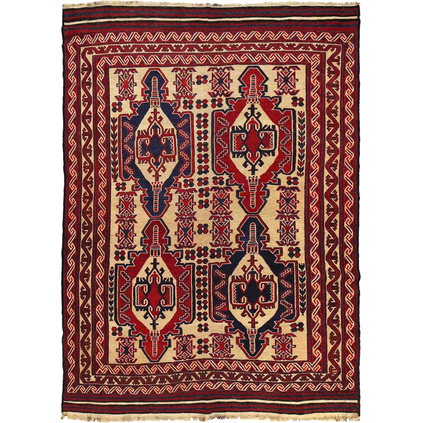Belvoir Court Flatweave Kilim | 6'7" × 9'2" ft | Ref: 2672