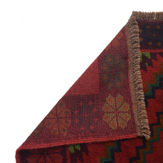 Red Color Baluchi Carpet 4' 2" x 6' 8" (ft) - No. G29162