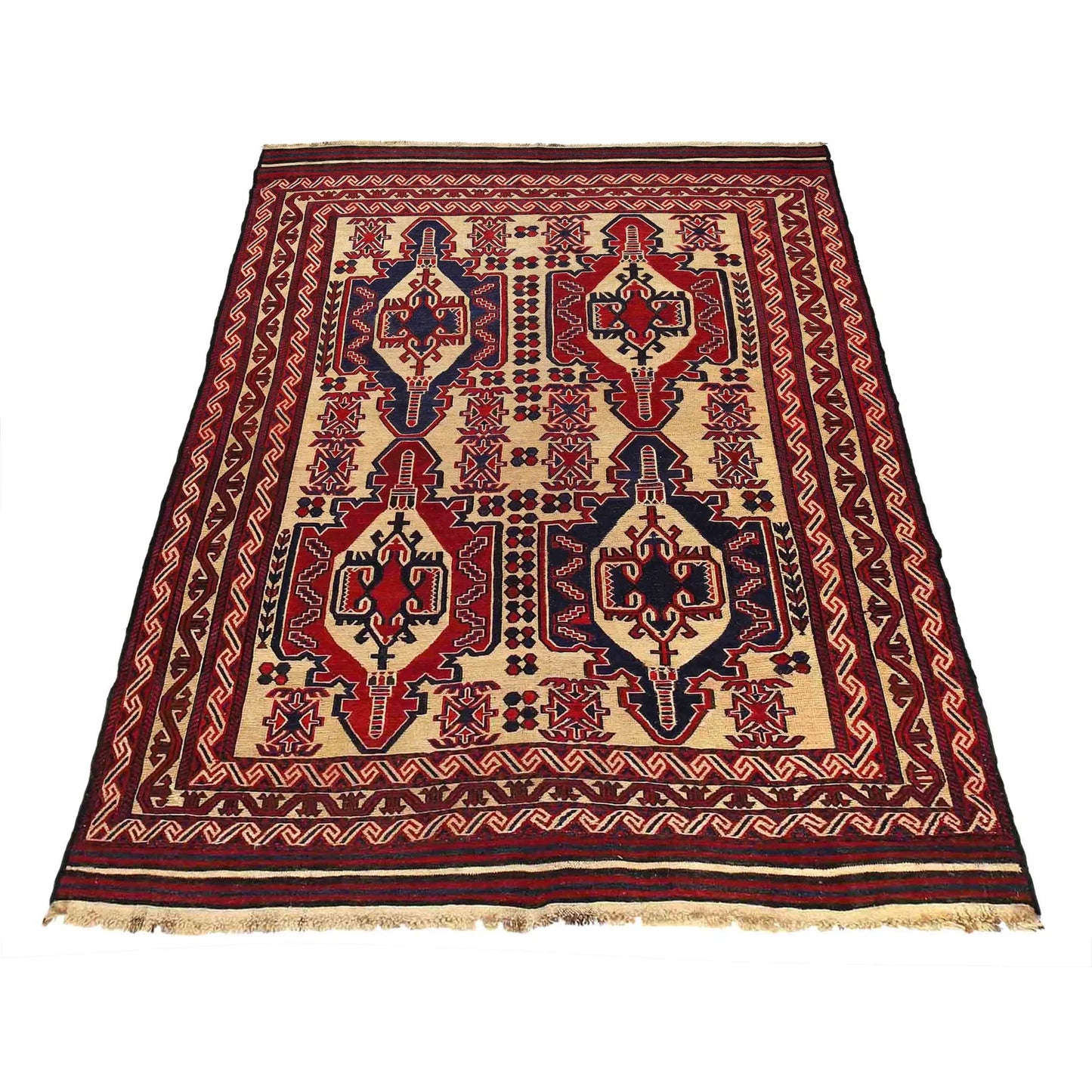 Belvoir Court Flatweave Kilim | 6'7" × 9'2" ft | Ref: 2672