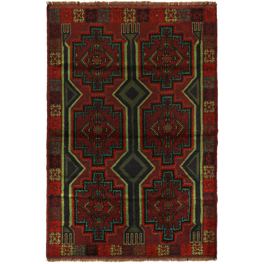 Tribal Baloch Rug 4' 4" x 6' 6" (ft) - No. W27270