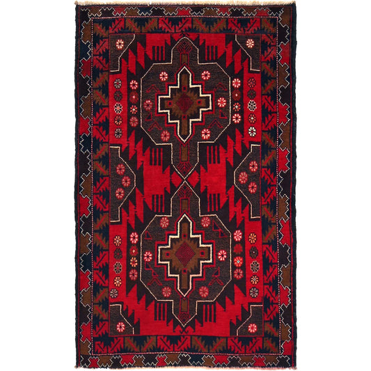 Traditional Baloch Rug 2' 11" x 4' 8" (ft) - G19050