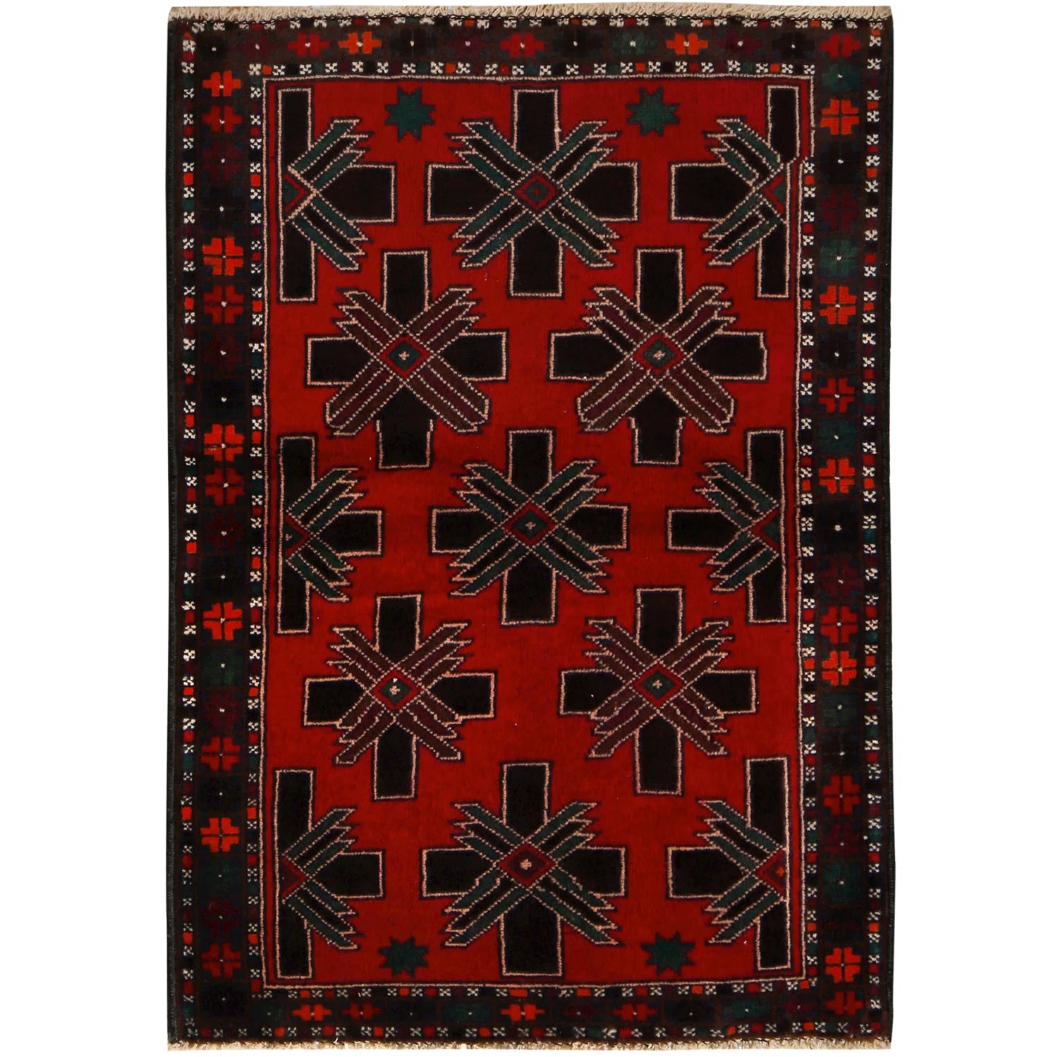 Baluch Small Size Rug 3' 0 x 4' 5 (ft) - No. 10249